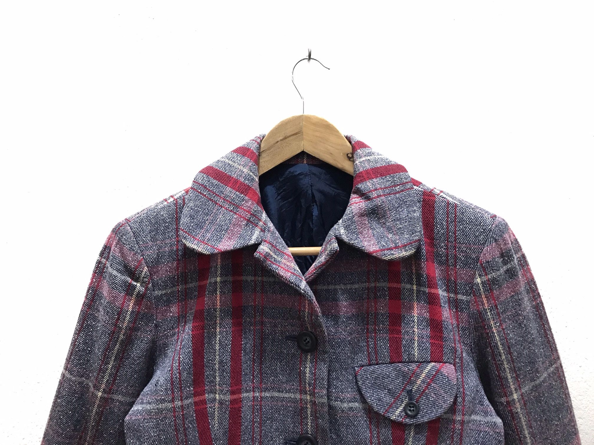 Hysteric Glamour Vintage Hysteric Glamour Plaid Cropped Wool Jacket Japanese Size US S / EU 44-46 / 1 - 5 Thumbnail