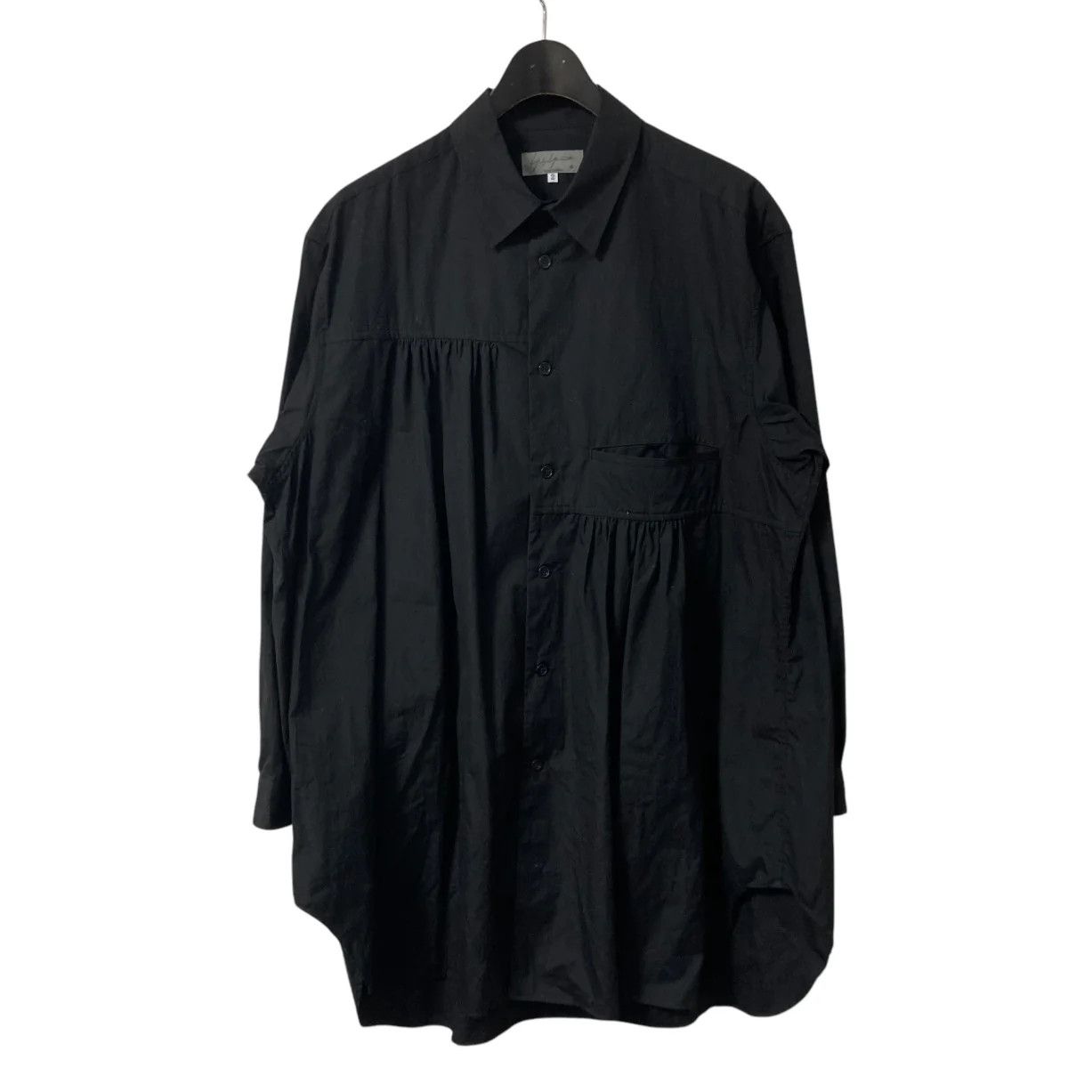 Yohji Yamamoto Yohji Yamamoto pour homme 20SS cotton gathered long shirt Size US M / EU 48-50 / 2 - 1 Thumbnail