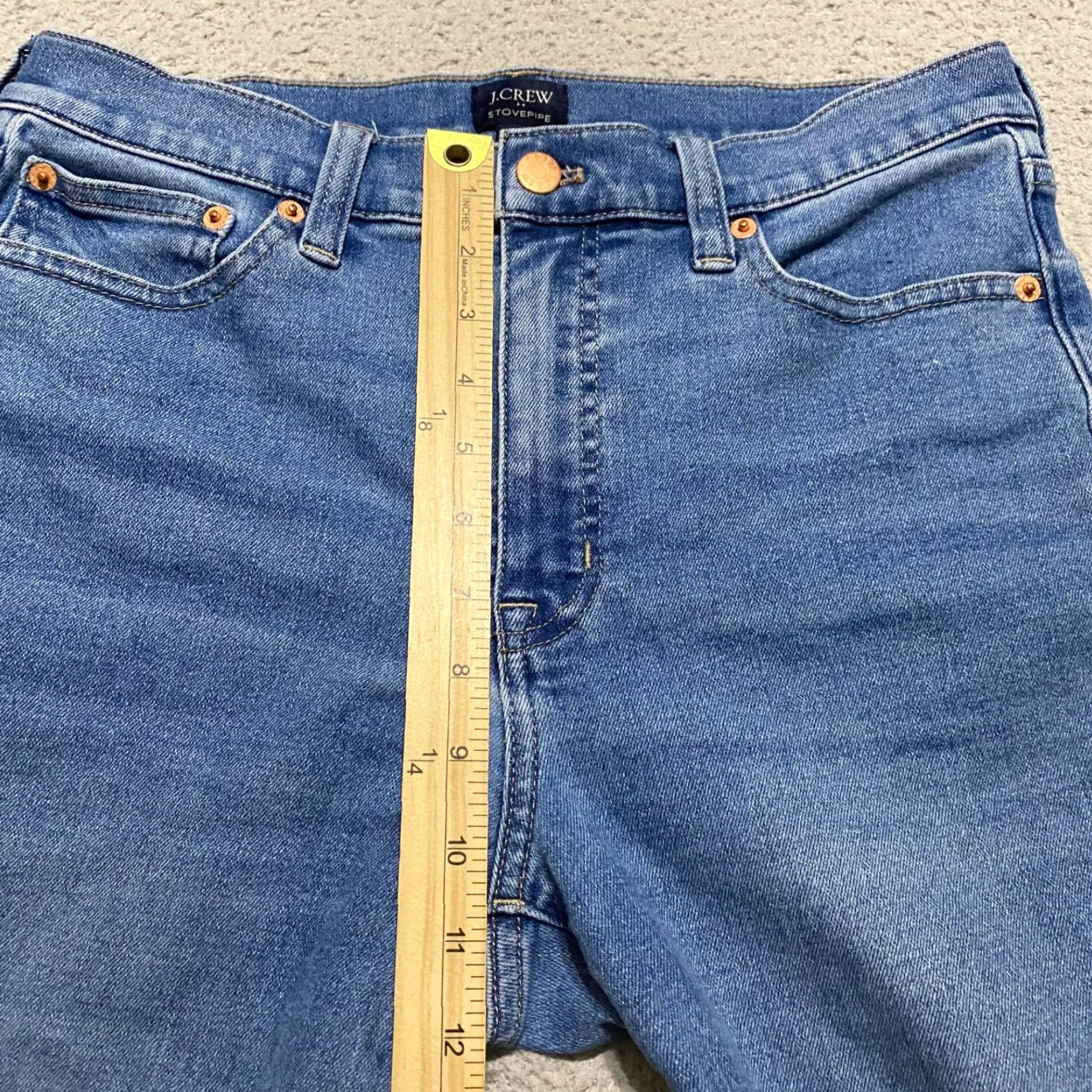 J.Crew J.CREW Jeans 28P Petite Medium Blue Denim High Rise 5-Pocket Style Straight Vintage? (no) Petites Women Shirts? Size 28" / US 6 / IT 42 - 7 Thumbnail