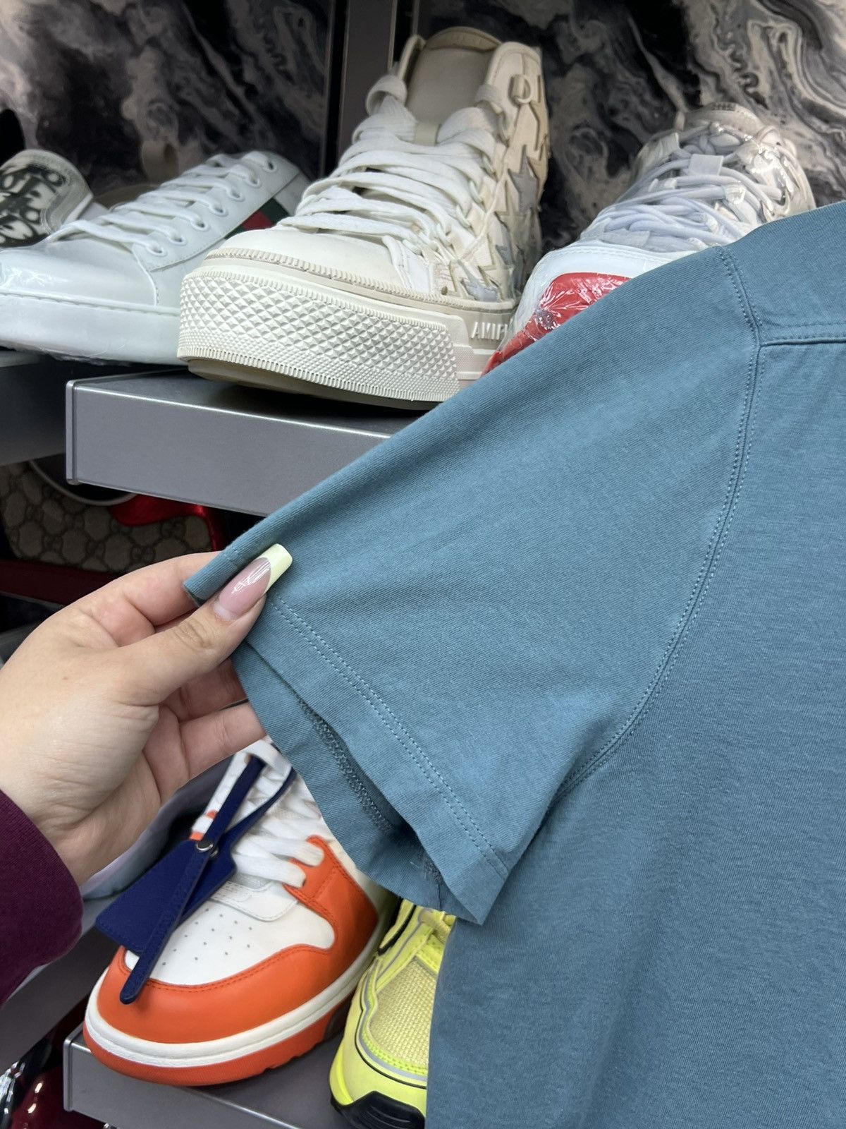 Rick Owens Rick Ownes Teal Tee Shirt Size US L / EU 52-54 / 3 - 6 Thumbnail