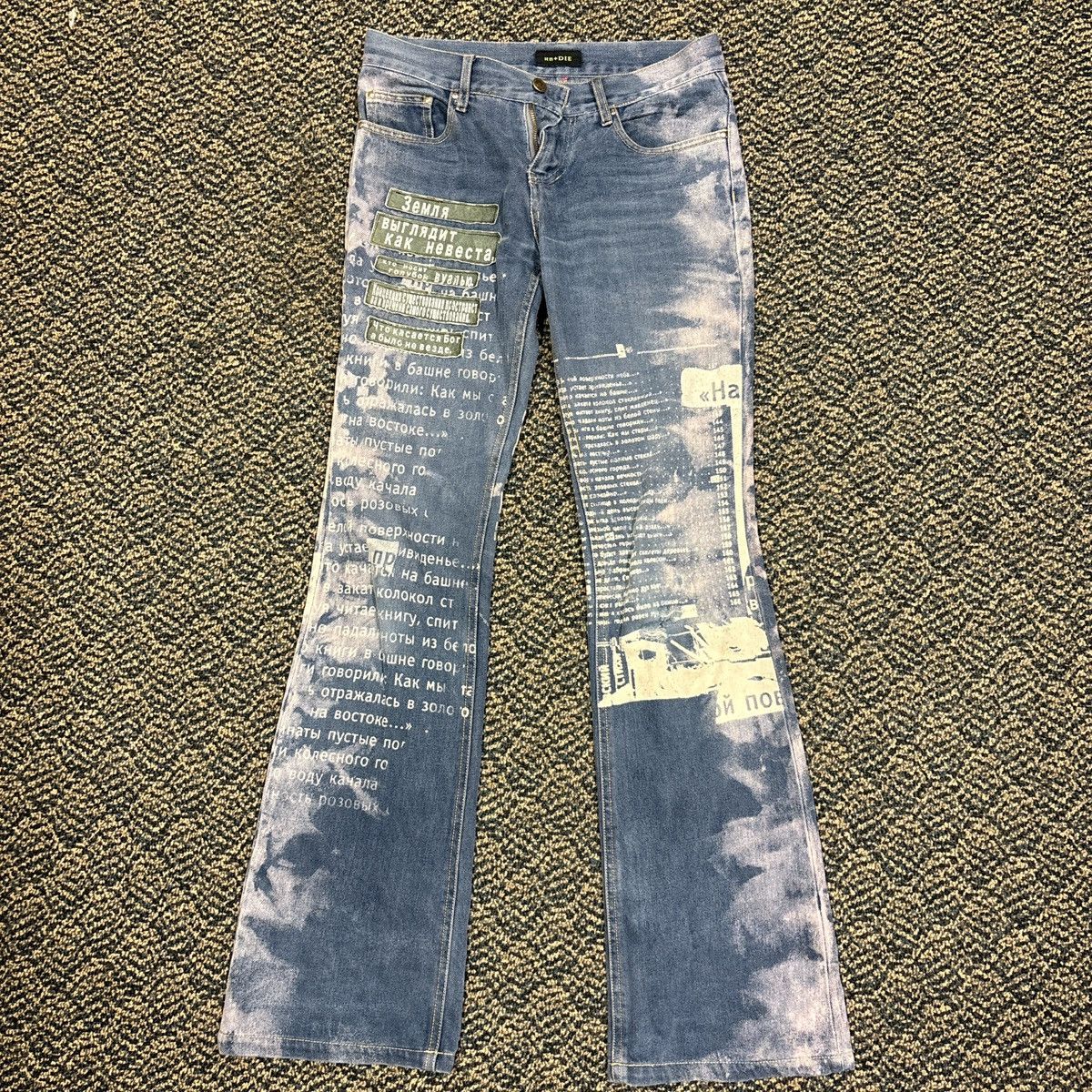 Hysteric Glamour RARE H Naoto + DIE Skull Denim Flares Size US 28 / EU 44 - 1 Thumbnail
