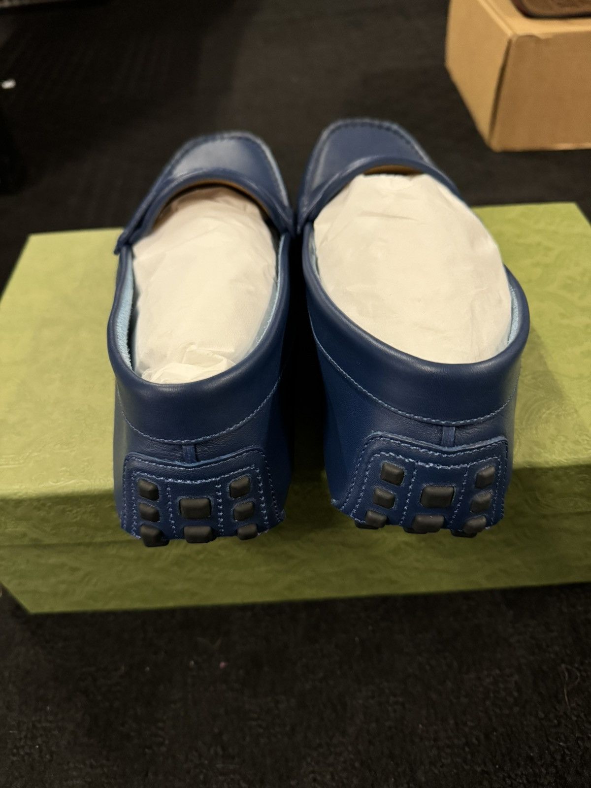 Gucci GUCCI Mens Blue Interlocking Loafers #730148 Size US 9 / EU 42 - 3 Thumbnail