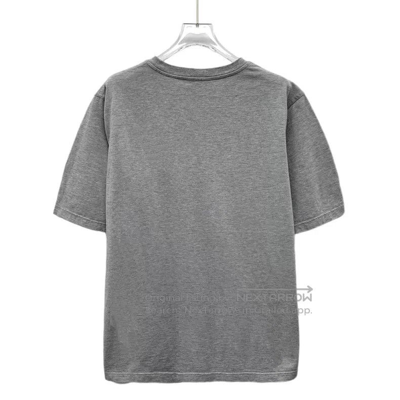 Hermes Hermes Gray Geometric Pattern Leather Patch Cotton Crewnec Size S / US 4 / IT 40 - 2 Thumbnail