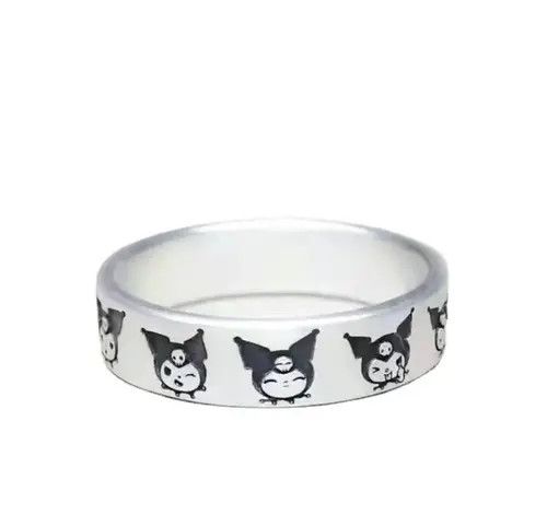 Japanese Brand Anime Kuromi Hello Kitty Cartoon Adjustable Ring Size ONE SIZE - 1 Thumbnail