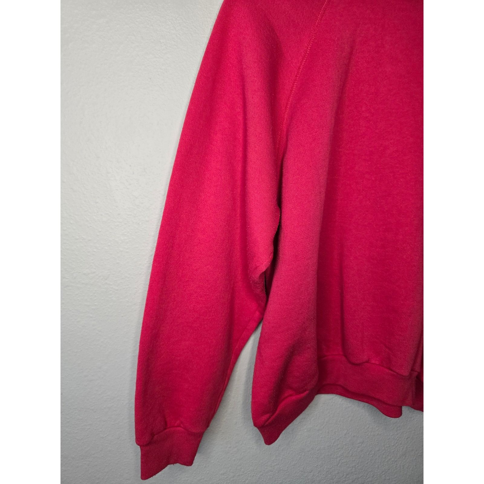 Tultex × Vintage Vintage Blank Sweater Tultex L Hot Pink Plain Sweatshirt 90s Size US L / EU 52-54 / 3 - 11 Thumbnail