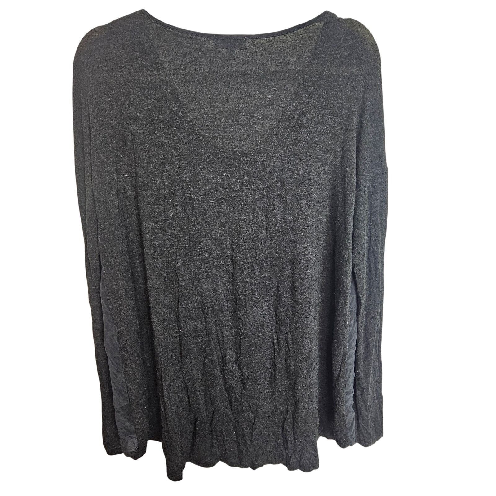 Wildfox Wilfred Womens Black Silk Blouse S Mixed Media Quiet Luxury Size S / US 4 / IT 40 - 9 Thumbnail