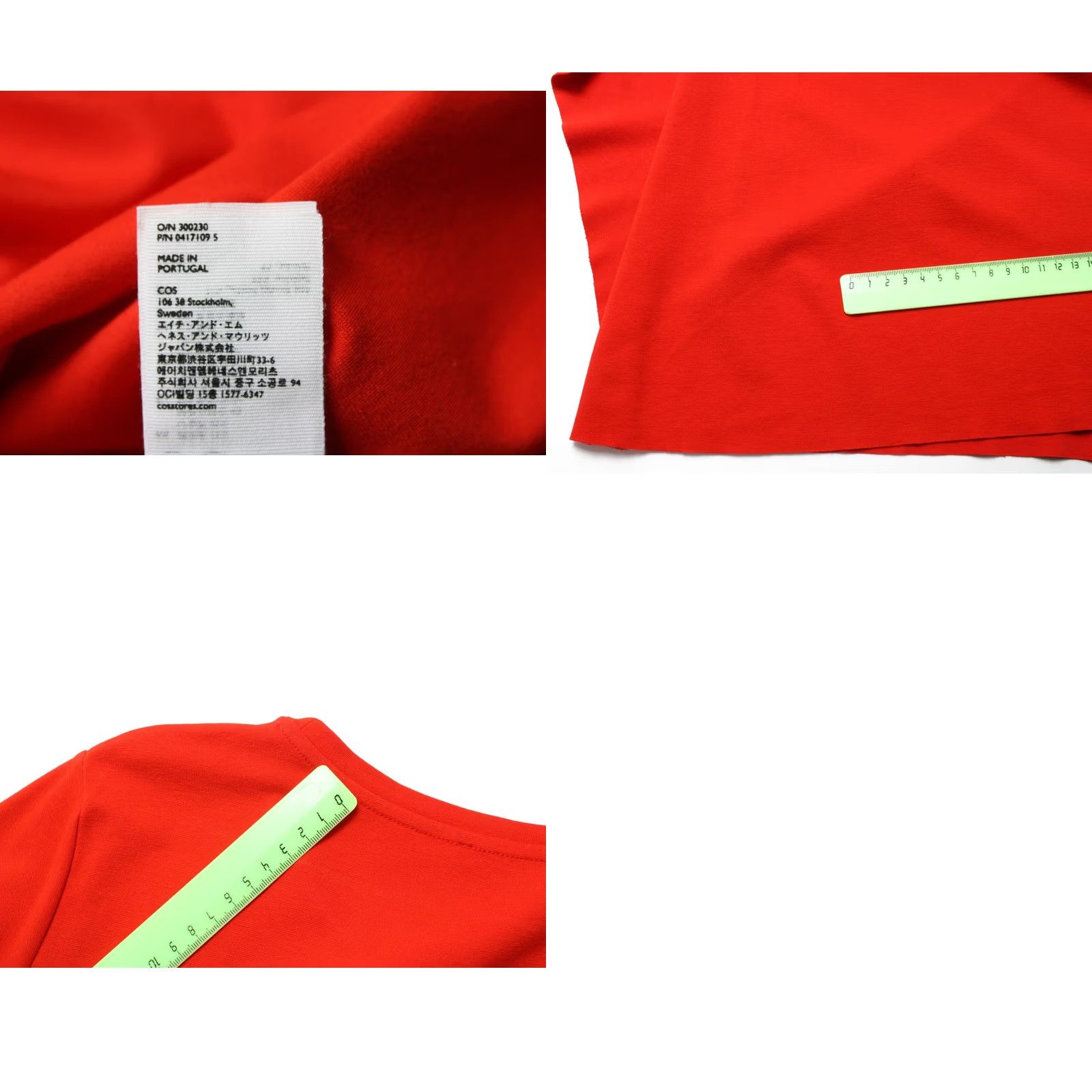 Cos COS Dress Women's M Short Sleeve Round Neck Jersey Mini Red Size 32" / US 10 / IT 46 - 8 Thumbnail