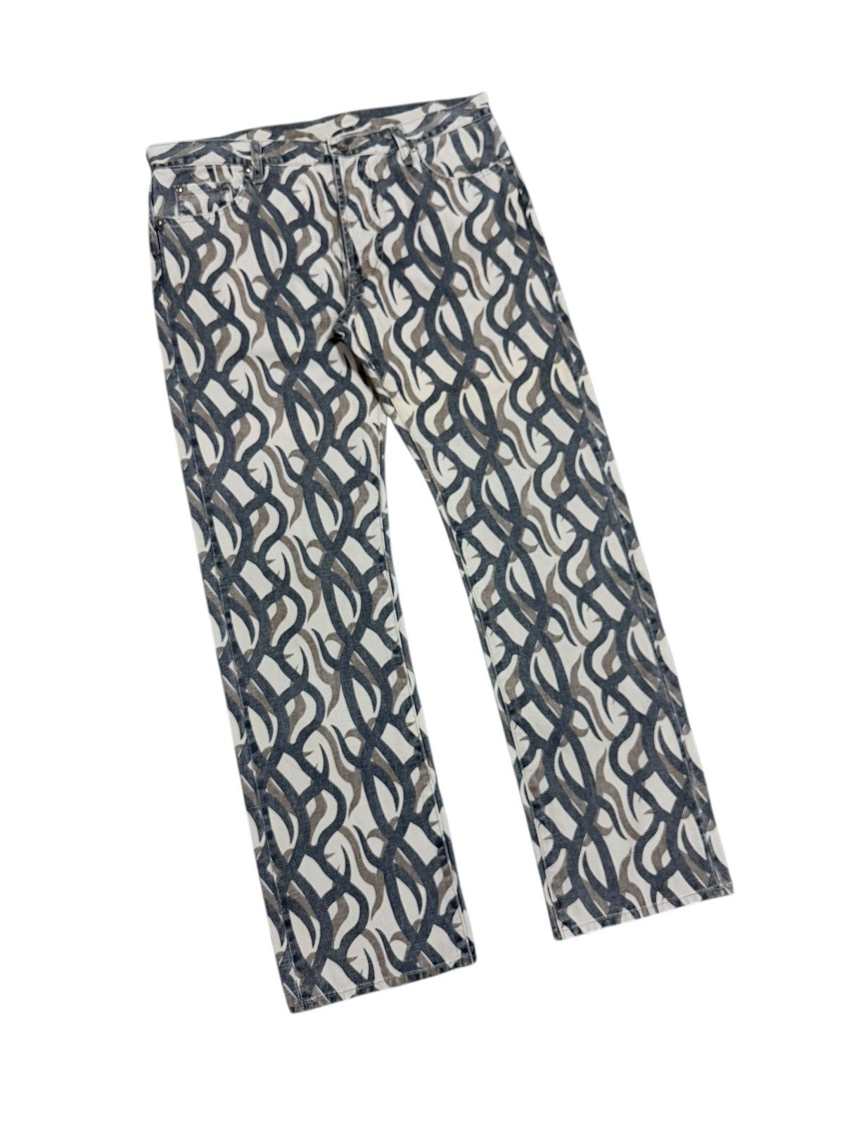 If Six Was Nine Vtg🔥Gogmagog Inspired Number Nine Tribal Camo Denim Size US 36 / EU 52 - 5 Thumbnail