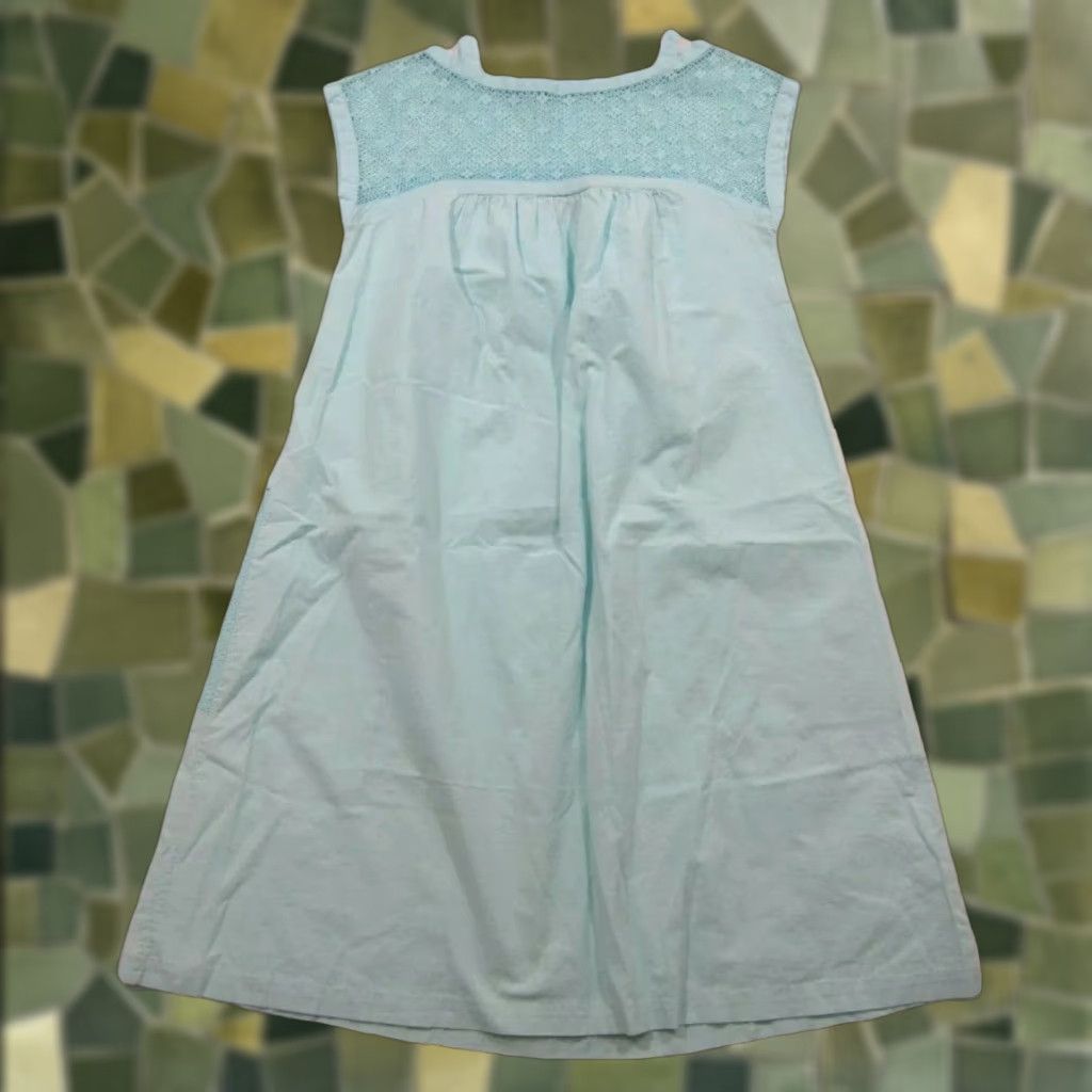 CO VINTAGE Tom Bezduda Barad & Co Dress Kaftan 100% Cotton Blue Nightgown Medium Women Size M / US 6-8 / IT 42-44 - 1 Thumbnail