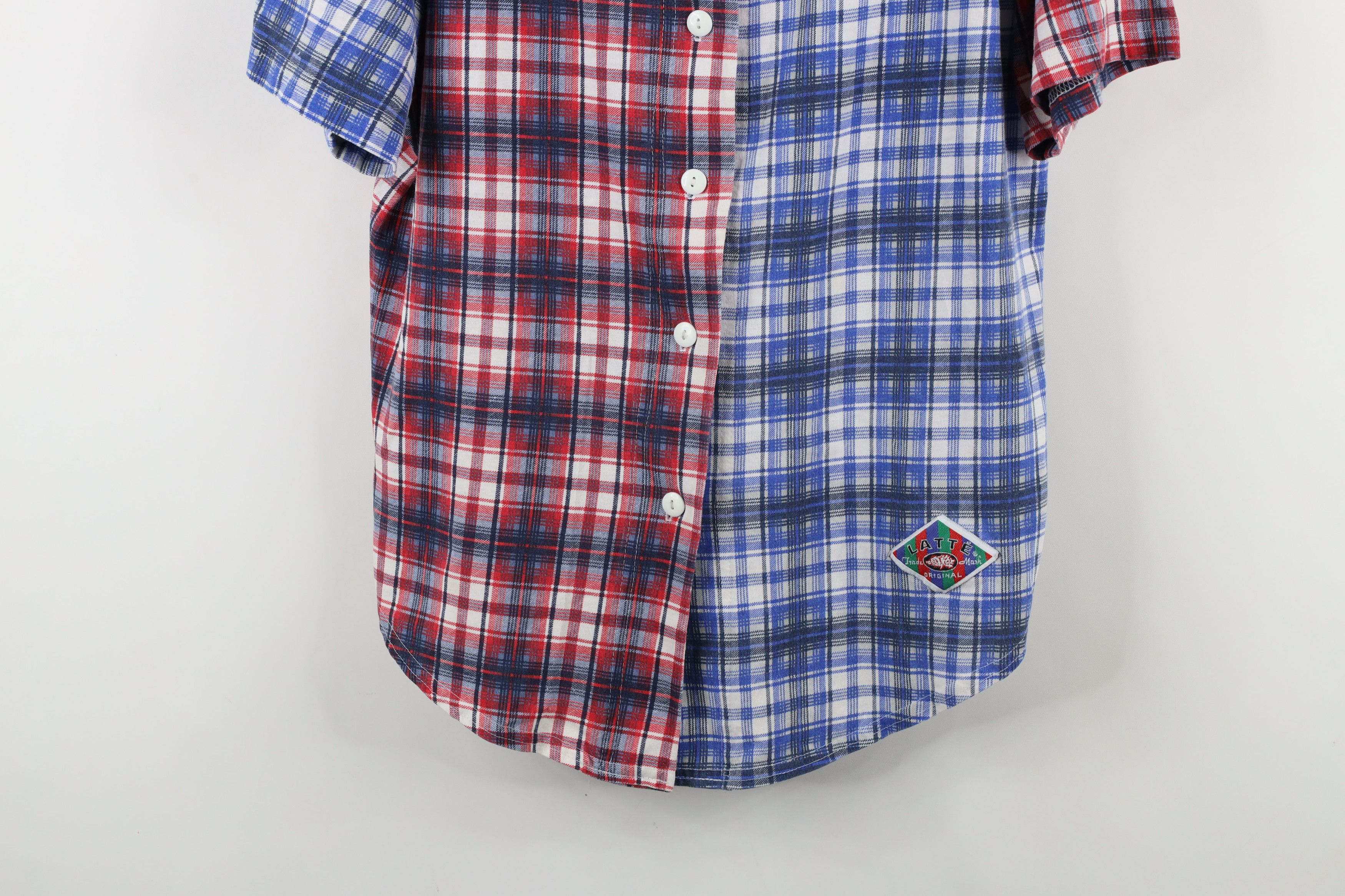 Vintage Vintage 90s Streetwear Block Flannel Baseball Jersey Plaid Size XL / US 12-14 / IT 48-50 - 3 Thumbnail