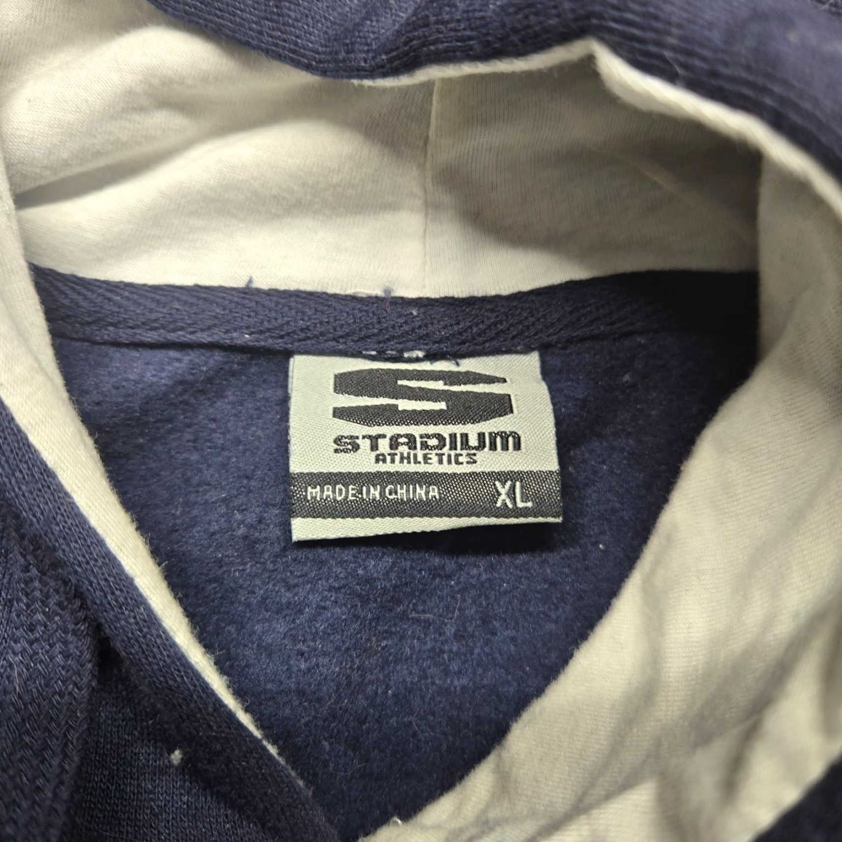 Vintage US Apparel Hoodie Adult XL Blue Pullover Hooded Sweatshirt Regular Fit Logo Graphic Print Pockets Hooded Sweatshirt White? Size XL / US 12-14 / IT 48-50 - 3 Thumbnail
