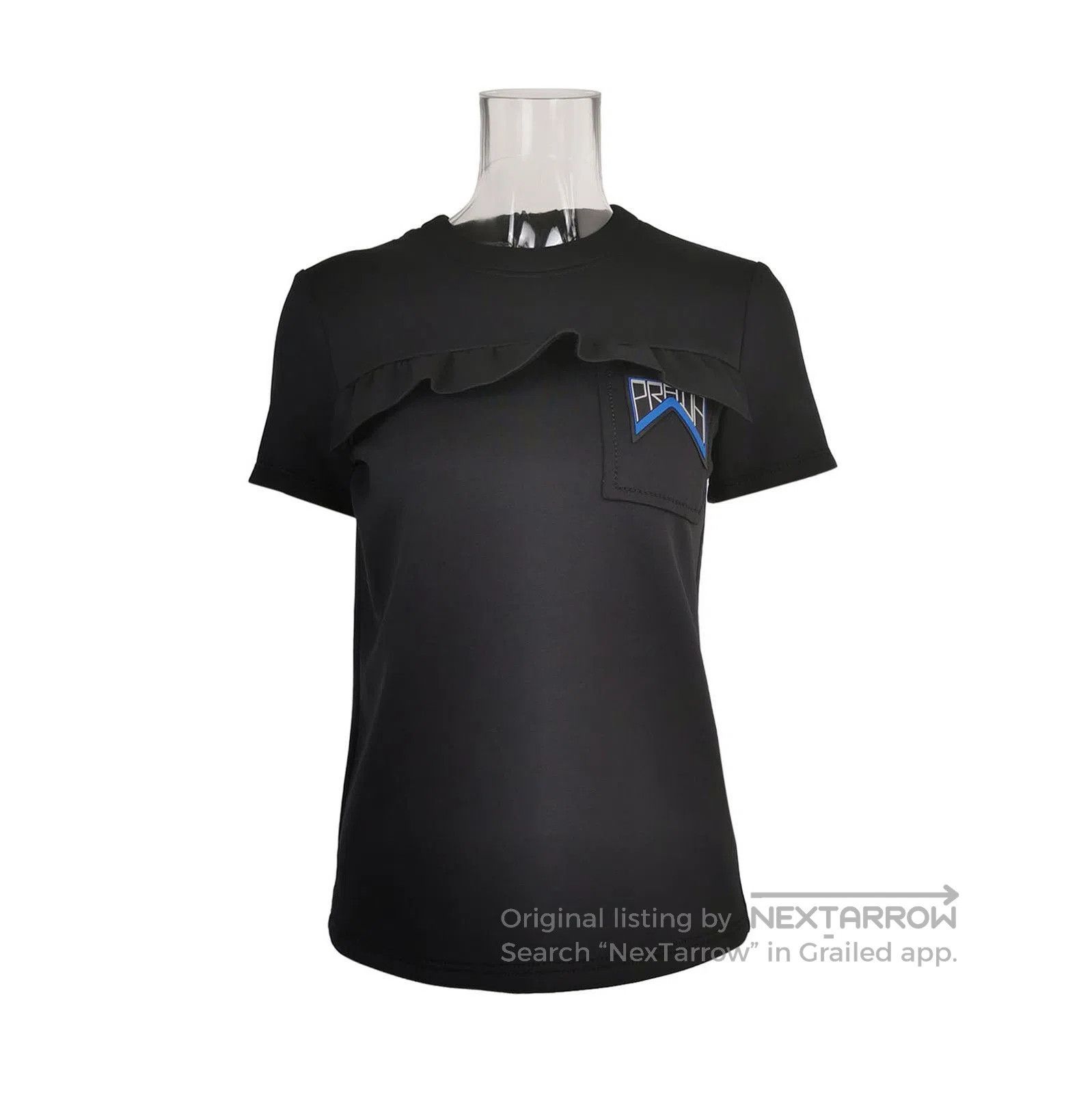 Prada Prada Logo Ruffled Black T. Size M / US 6-8 / IT 42-44 - 1 Thumbnail