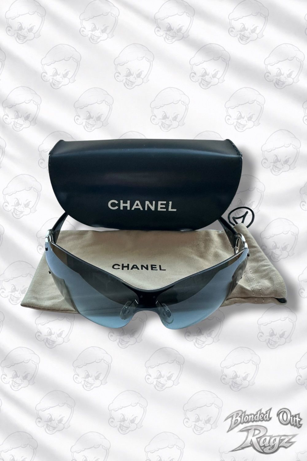 Chanel Chanel Rimless Shield Silver Logo Sunglasses 4147 Vintage Size ONE SIZE - 2 Thumbnail