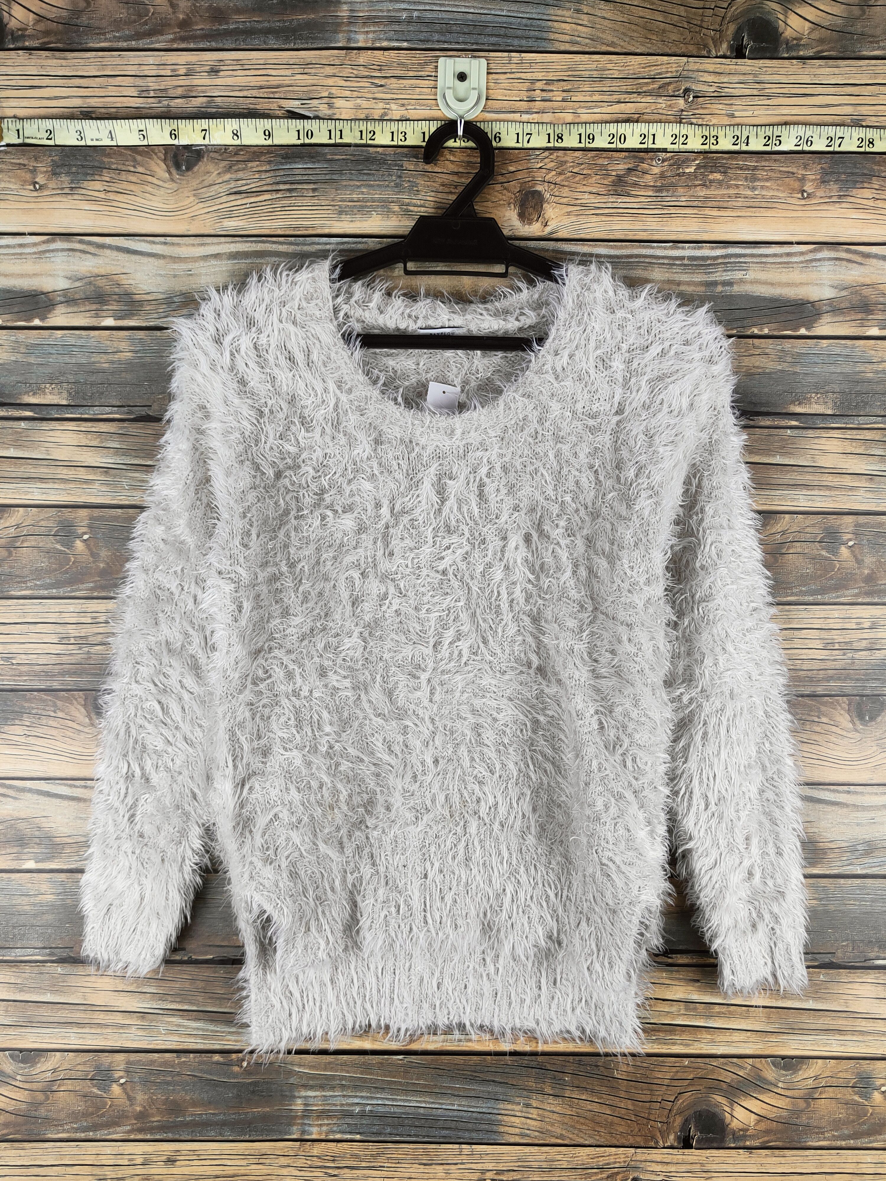 Japanese Brand DL Bayflow Ivory Fur Mohair Knitwear #46-464 Size S / US 4 / IT 40 - 1 Thumbnail