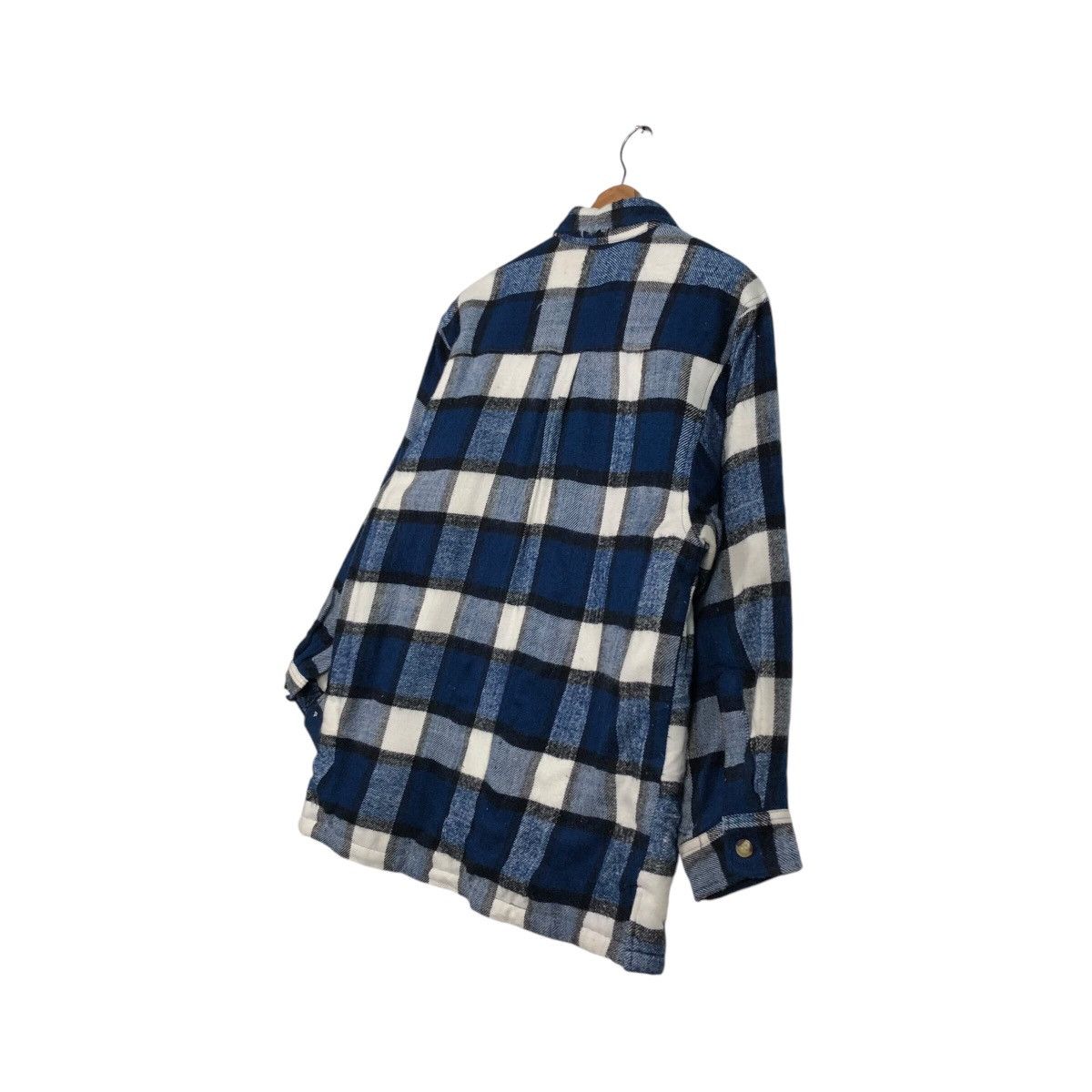 Flannel × Japanese Brand × Vintage 📌Vintage Flannel Wool Jacket Teddy Links Issey Miyake Size US M / EU 48-50 / 2 - 11 Thumbnail