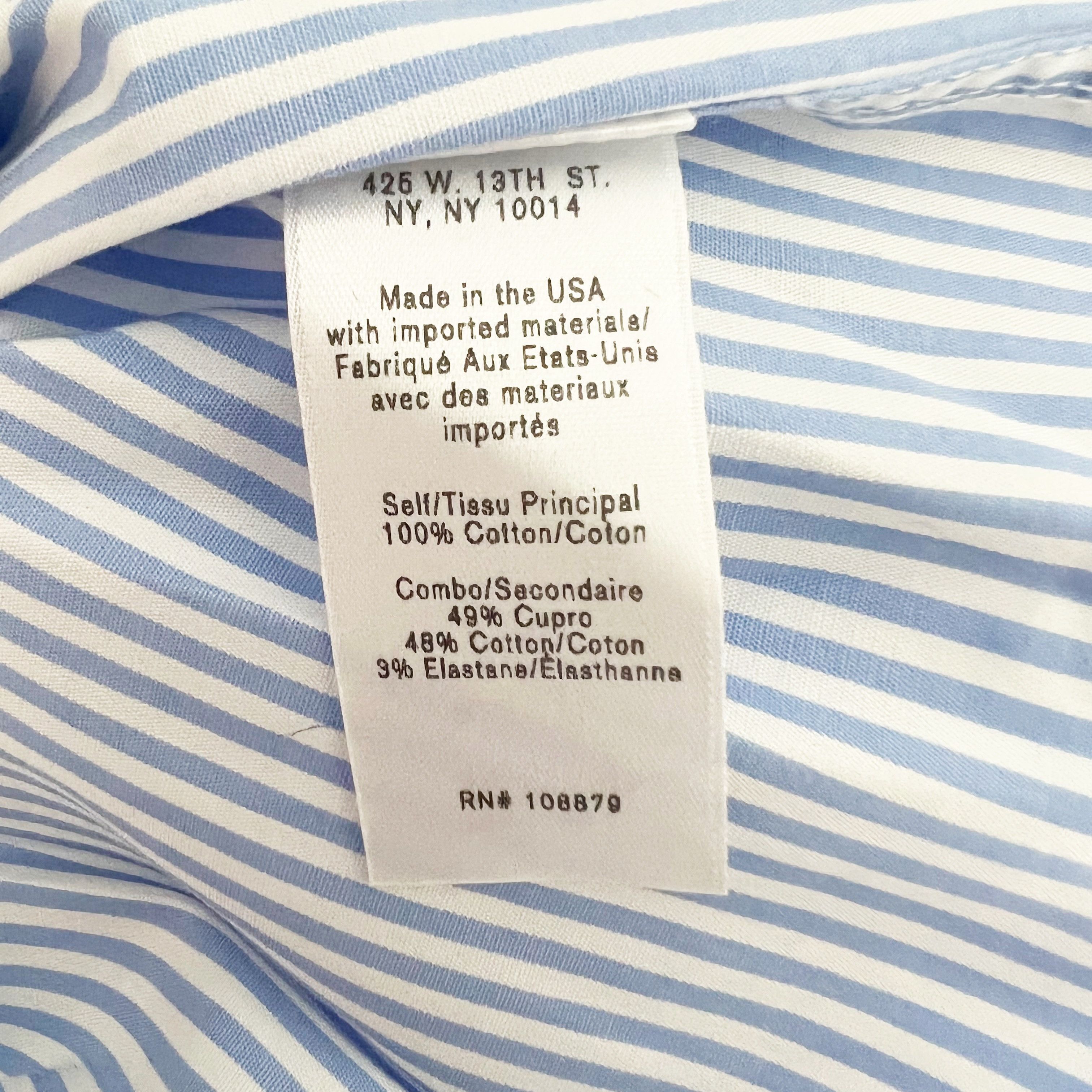 Rag & Bone Rag & Bone Cotton Poplin Blue White Pinstripe Size M / US 6-8 / IT 42-44 - 3 Thumbnail