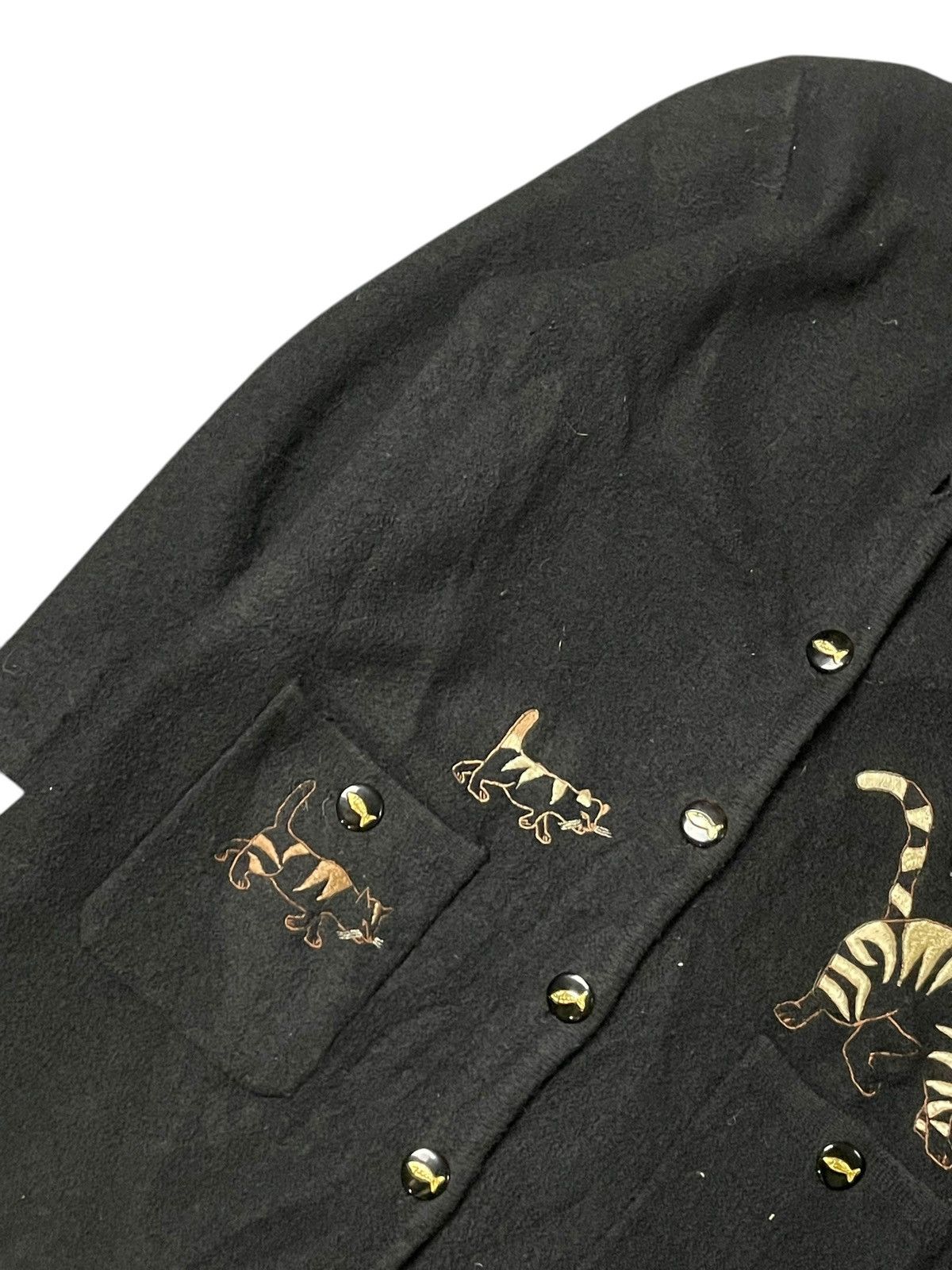 Japanese Brand × Vintage Feminine Fashion by TGWA Embroidered Wool Coat (79) Size S / US 4 / IT 40 - 5 Thumbnail