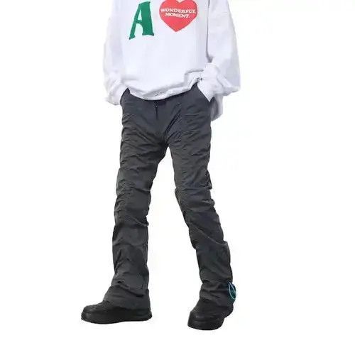 Other Stacked Pleated Gray Sweatpants Size US 30 / EU 46 - 3 Thumbnail