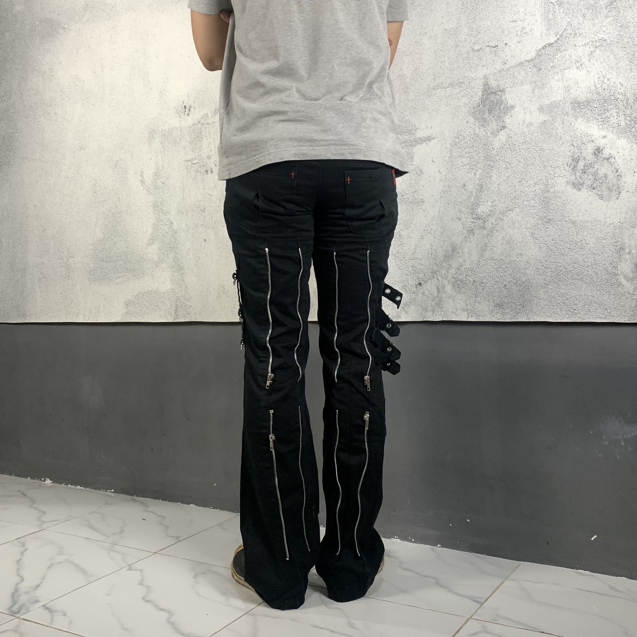 If Six Was Nine MAD PUNK Gothic Punk Bondage Pants Opium Size US 31 - 4 Thumbnail