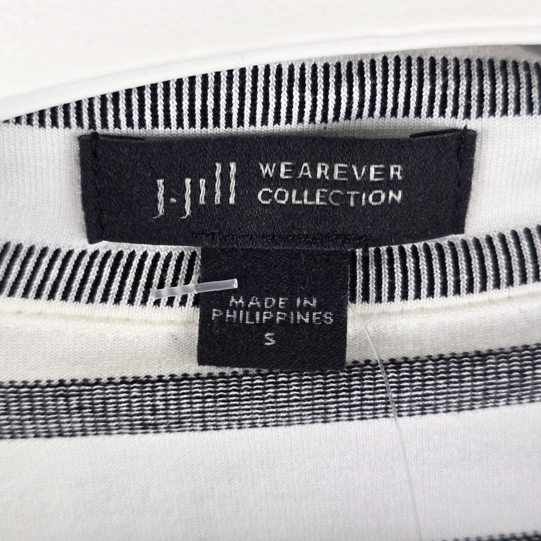 VINTAGE Jill Women's Long Cardigan Sweater Size S Black Striped