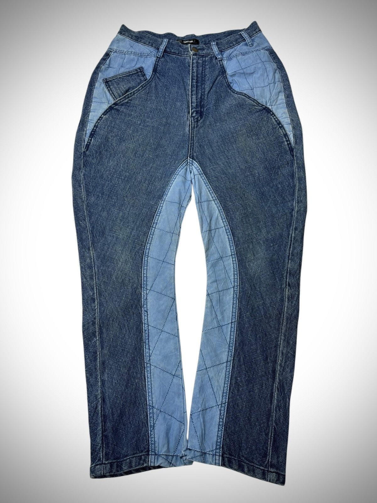 Issey Miyake 2000’s Issey Miyake Ne-Net - INDIGO DENIM Jeans Size 28" / US 6 / IT 42 - 2 Thumbnail