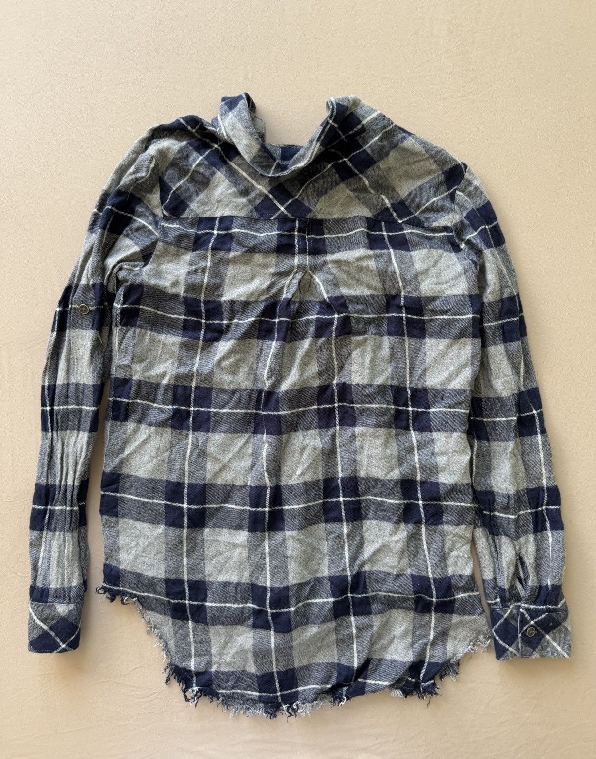 Other Catherine Malandrino Fringed Plaid Flannel Shirt Size S / US 4 / IT 40 - 3 Thumbnail