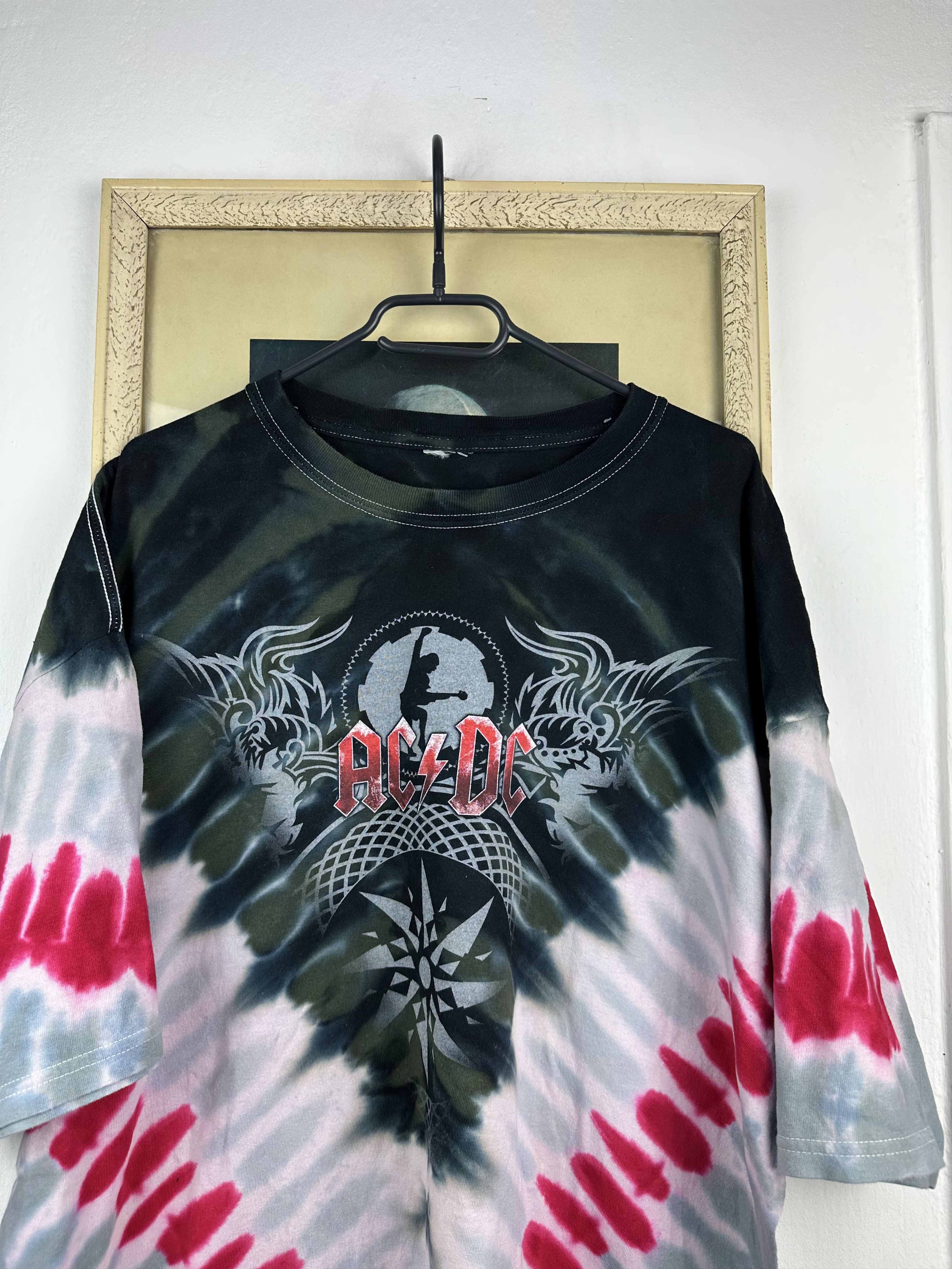 AC/DC × Band Tees AC/DC Black Ice Concert Tour Shirt Tye Dye Over Print Tee Size US XXL / EU 58 / 5 - 2 Thumbnail