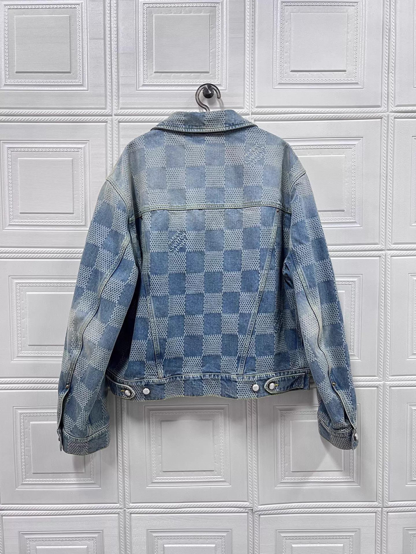 Louis Vuitton LV Pharrell Checkerboard MOP Denim Jacket 54 D61502 Size US L / EU 52-54 / 3 - 2 Thumbnail
