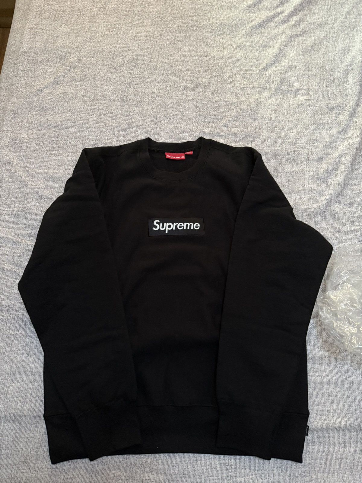 Supreme Supreme Washed Box Logo Crewneck - Black | Grailed
