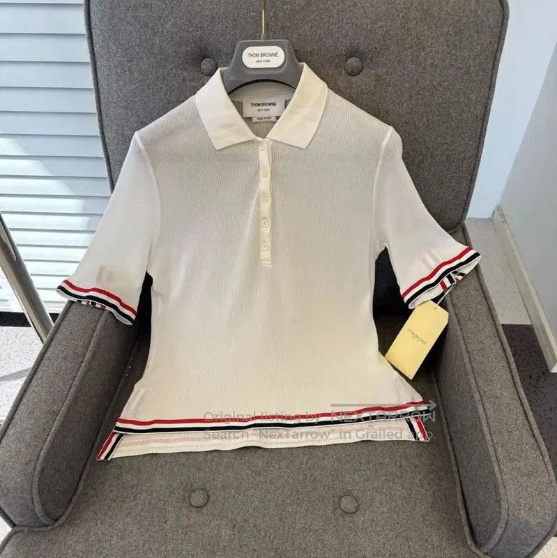 Thom Browne Thom Browne Summer White Cotton Short Sleeve T-Shirt . Size M / US 6-8 / IT 42-44 - 2 Thumbnail