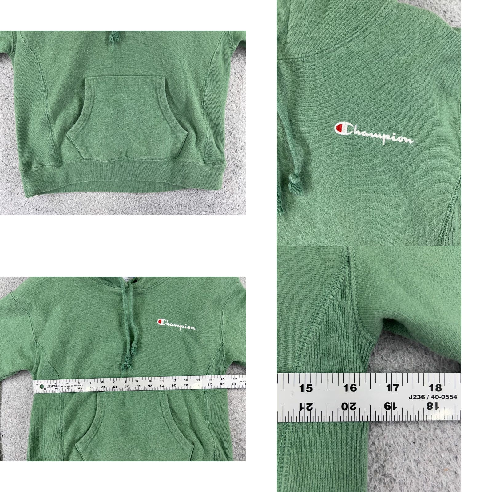 Champion Champion Hoodie Adult XS Green Reverse Weave Sweatshirt Crop Pullover Jersey Cotton Blend Logo 90s? Size US XS / EU 42 / 0 - 8 Thumbnail