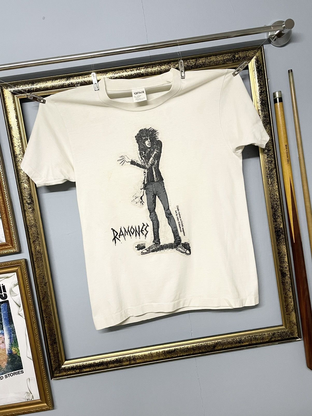 Vintage Vintage 90s Ramones Art By John Holmstrom Punk Single Stitch Size US S / EU 44-46 / 1 - 2 Thumbnail