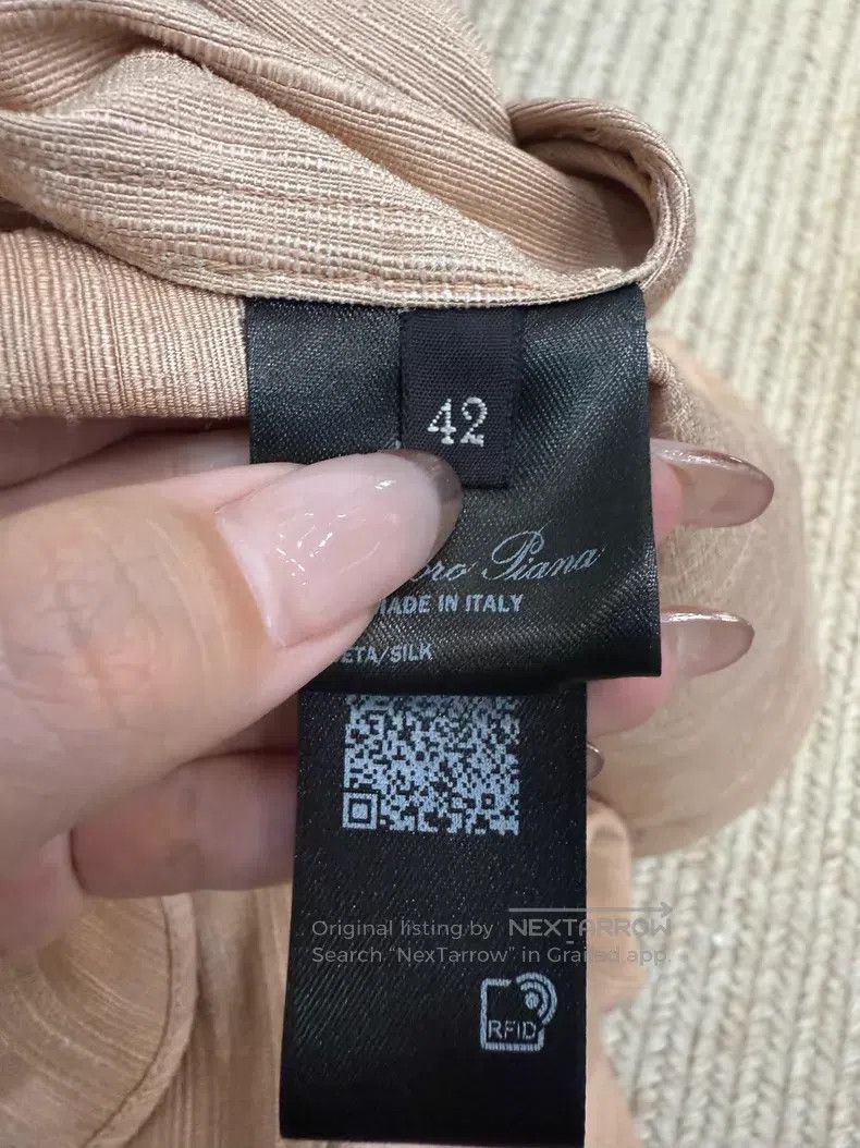 Loro Piana Loro Piana Ginseng Light Yellow Solid V-neck Pocket Short Size S / US 4 / IT 40 - 4 Thumbnail