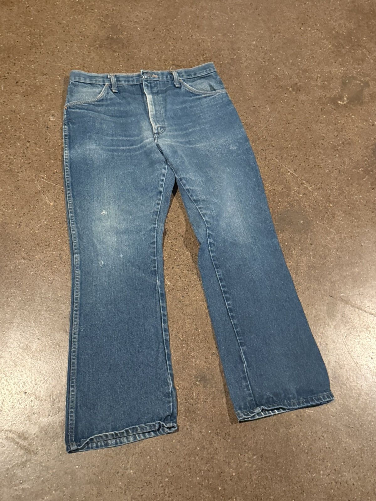 Vintage Vintage rustler bootcut made in USA faded jeans Size US 34 / EU 50 - 1 Thumbnail
