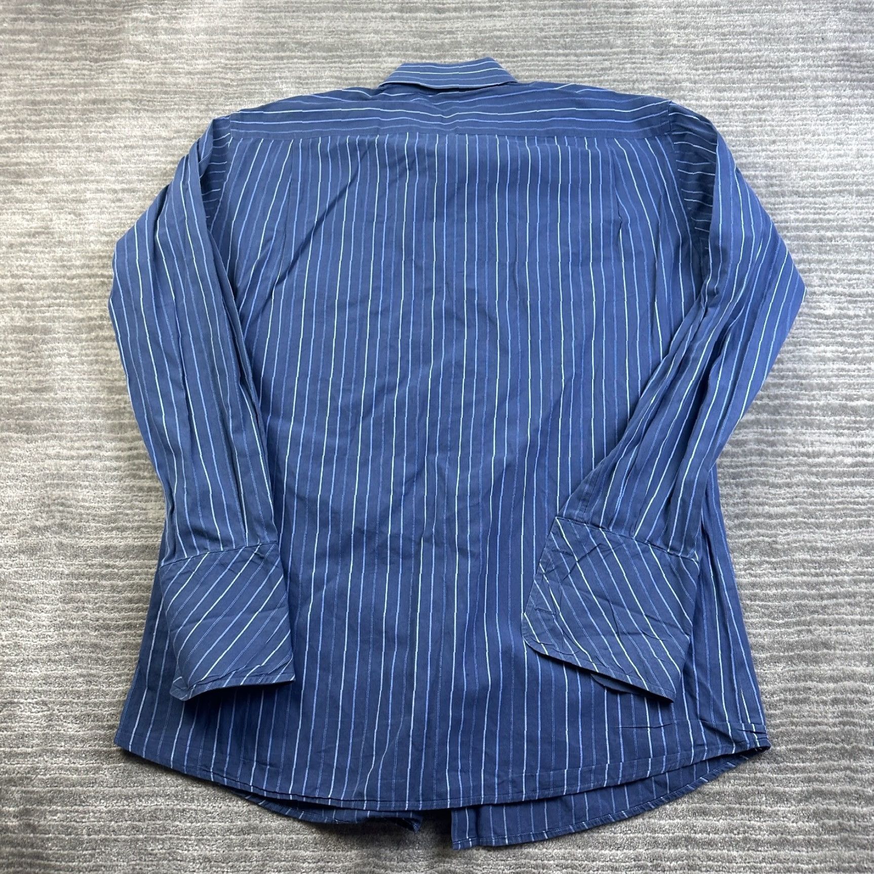 Tommy Hilfiger Tommy Hilfiger Shirt Mens Large Blue Button Up Career Top French Cuff Size US L / EU 52-54 / 3 - 2 Thumbnail