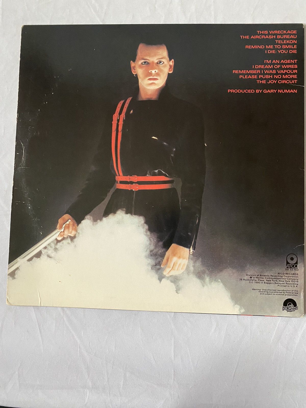 Band Tees Vintage 80’s Gary Numan signed vinyl record Kraftwerk Size ONE SIZE - 3 Thumbnail