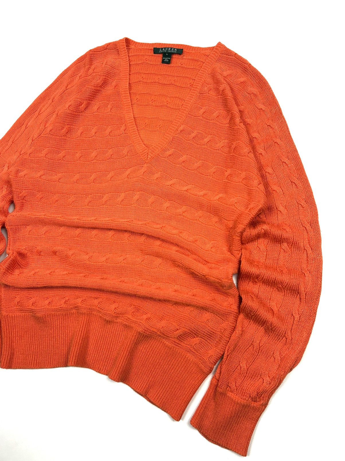 Ralph Lauren Vintage Ralph Lauren LRL Oranger Knit Sweater Women’s L Y2K Size L / US 10 / IT 46 - 3 Thumbnail