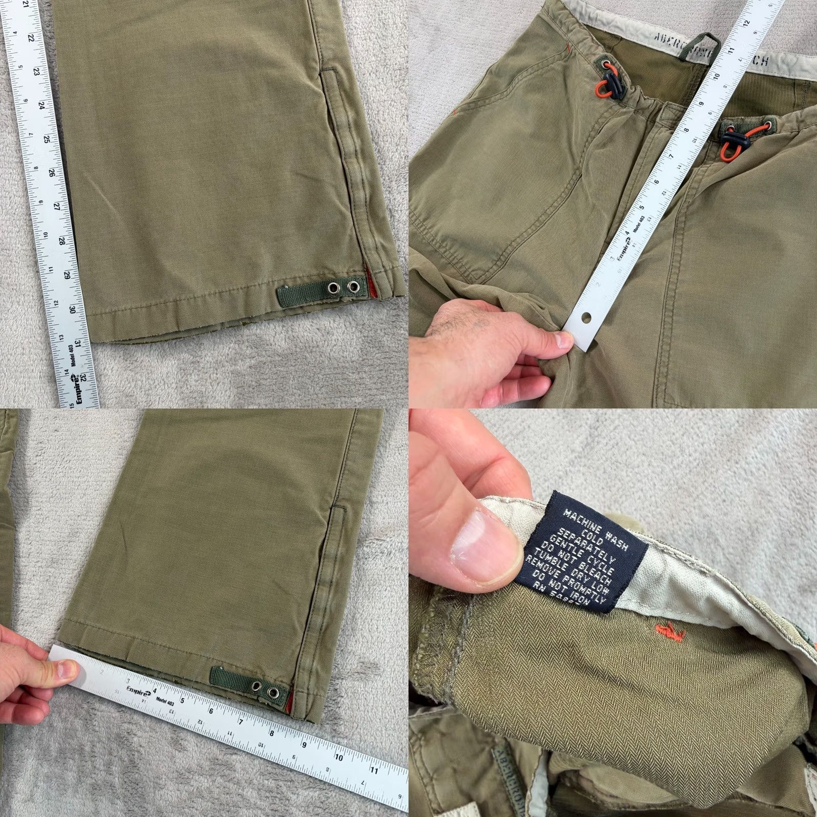 Abercrombie & Fitch Vintage ABERCROMBIE & FITCH AF-5 Cargo Tactical Pants in Army Green Women 2 Size 26" / US 2 / IT 38 - 8 Thumbnail