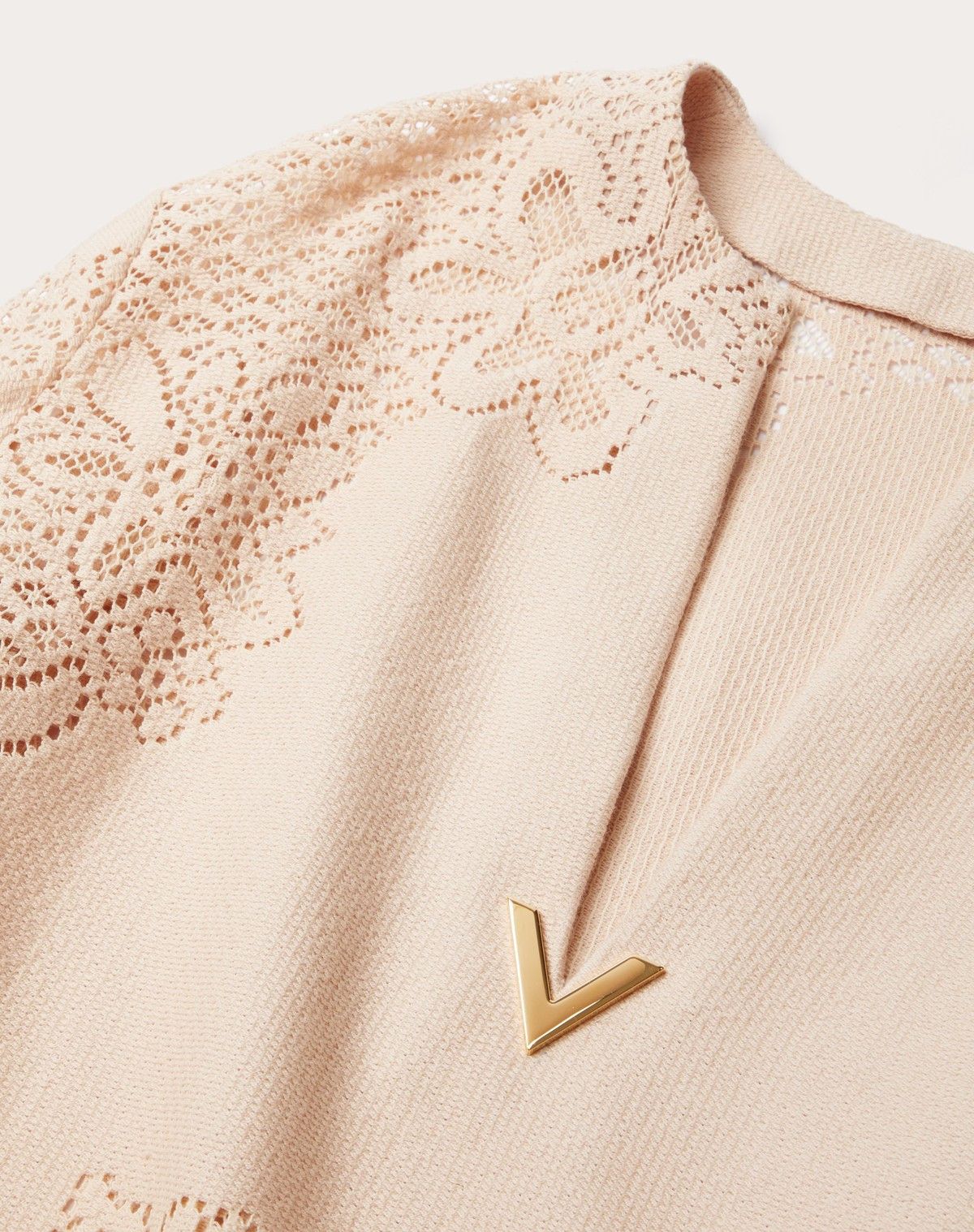 Valentino o1s1wg110525 Cotton Guipure Jardin Plat Dress in Beige Size S / US 4 / IT 40 - 7 Thumbnail