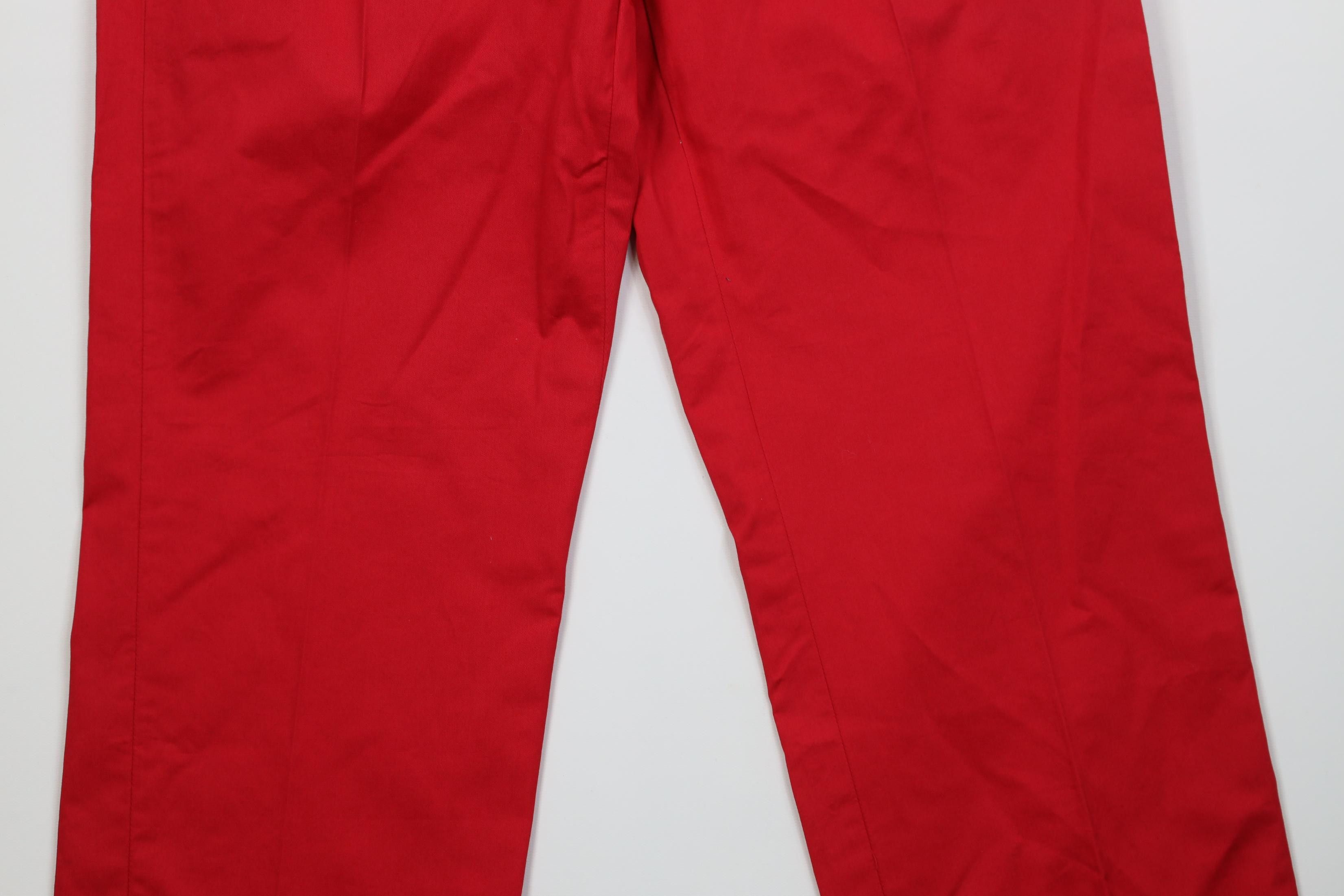 Polo Ralph Lauren Vintage 90s Ralph Lauren Straight Leg Cotton Chino Pants Red Size US 32 / EU 48 - 3 Thumbnail