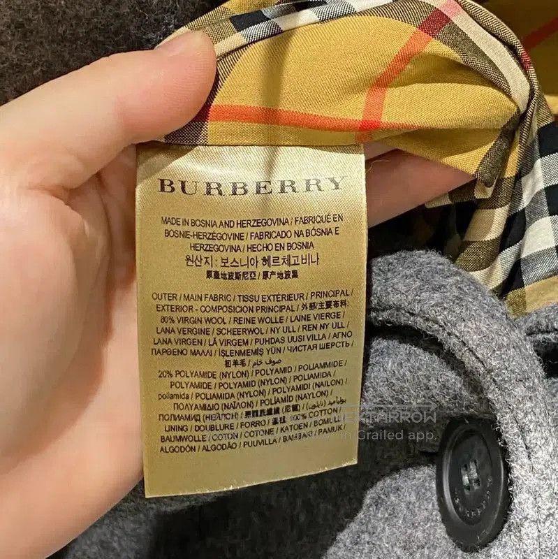 Burberry Burberry Gray Wool Women's Coat. Size S / US 4 / IT 40 - 4 Thumbnail