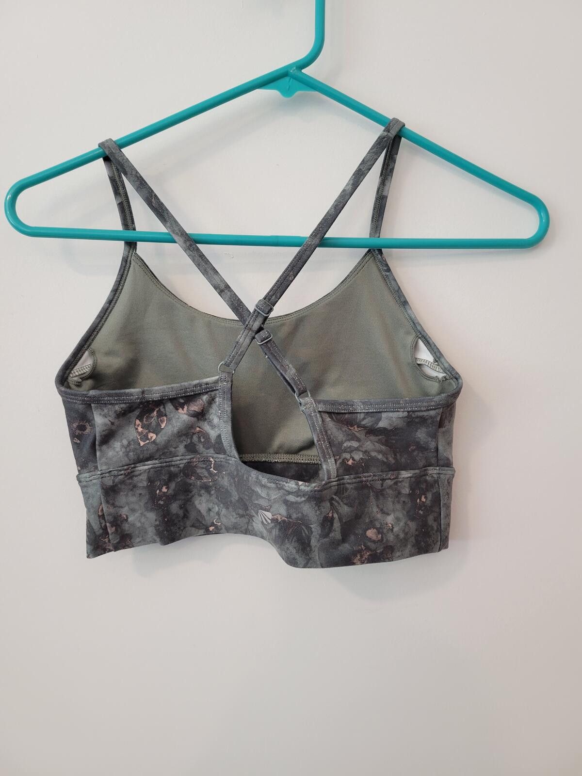 Other Botanical Patterned Sports Bra with Crisscross Back Straps Size ONE SIZE - 2 Thumbnail