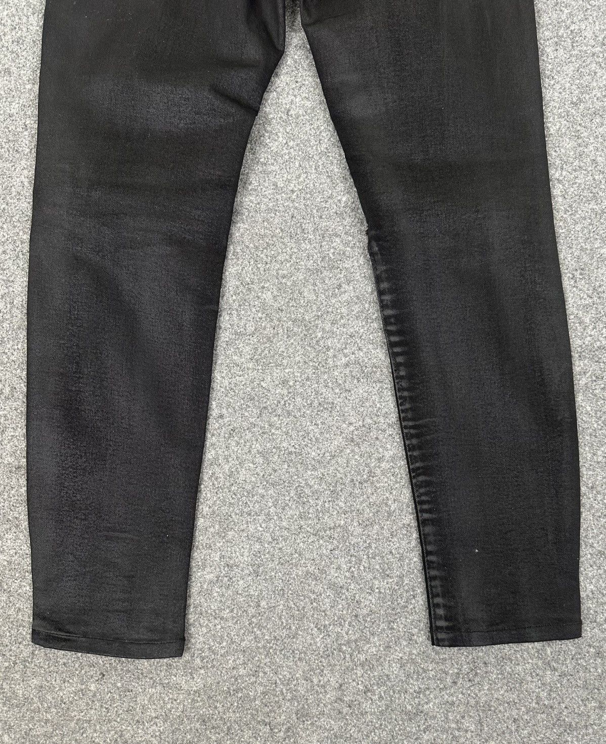Hysteric Glamour × If Six Was Nine × Le Grande Bleu (L.G.B.) Hysteric - Biker Style Ripped Waxed Jeans - Black Size US 31 - 9 Thumbnail