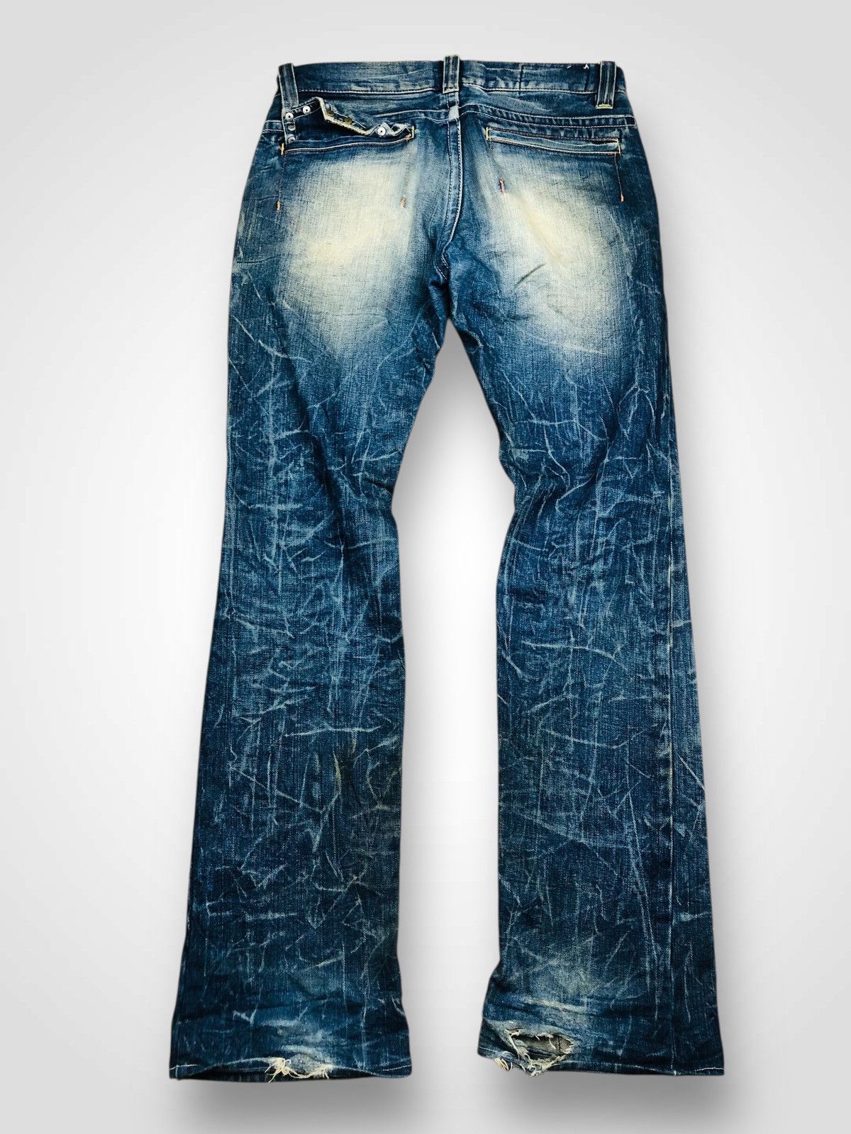 If Six Was Nine Rock Wood Distress Jeans (36) Size US 32 / EU 48 - 2 Thumbnail