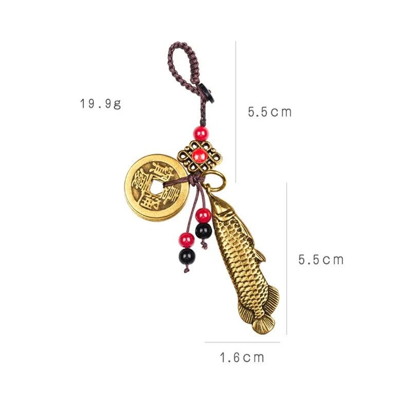 Other Lucky Fish Keyring Car Keychain Brass Hanging Charms Size ONE SIZE - 5 Thumbnail