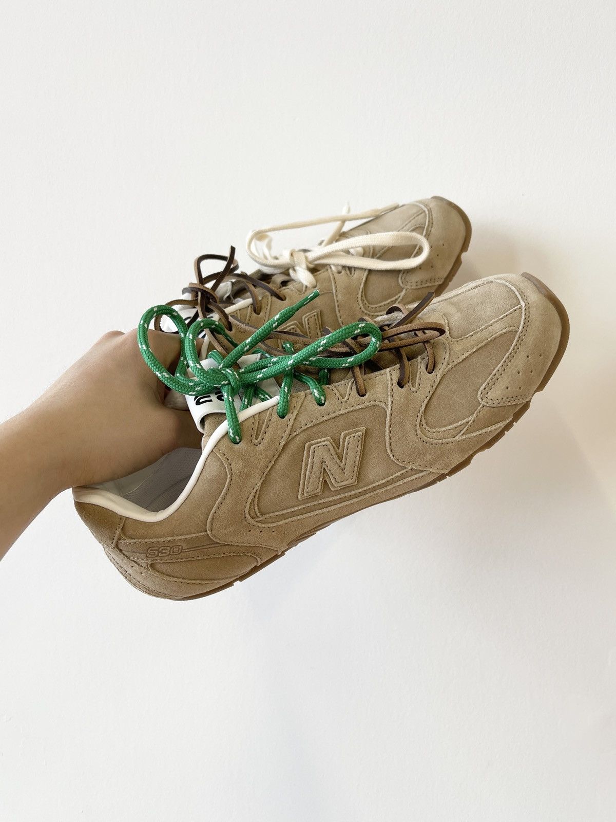image of Ss24 Miu Miu x New Balance 530Sl (Deadstock) Shoes in Ecru, Women's (Size 8)