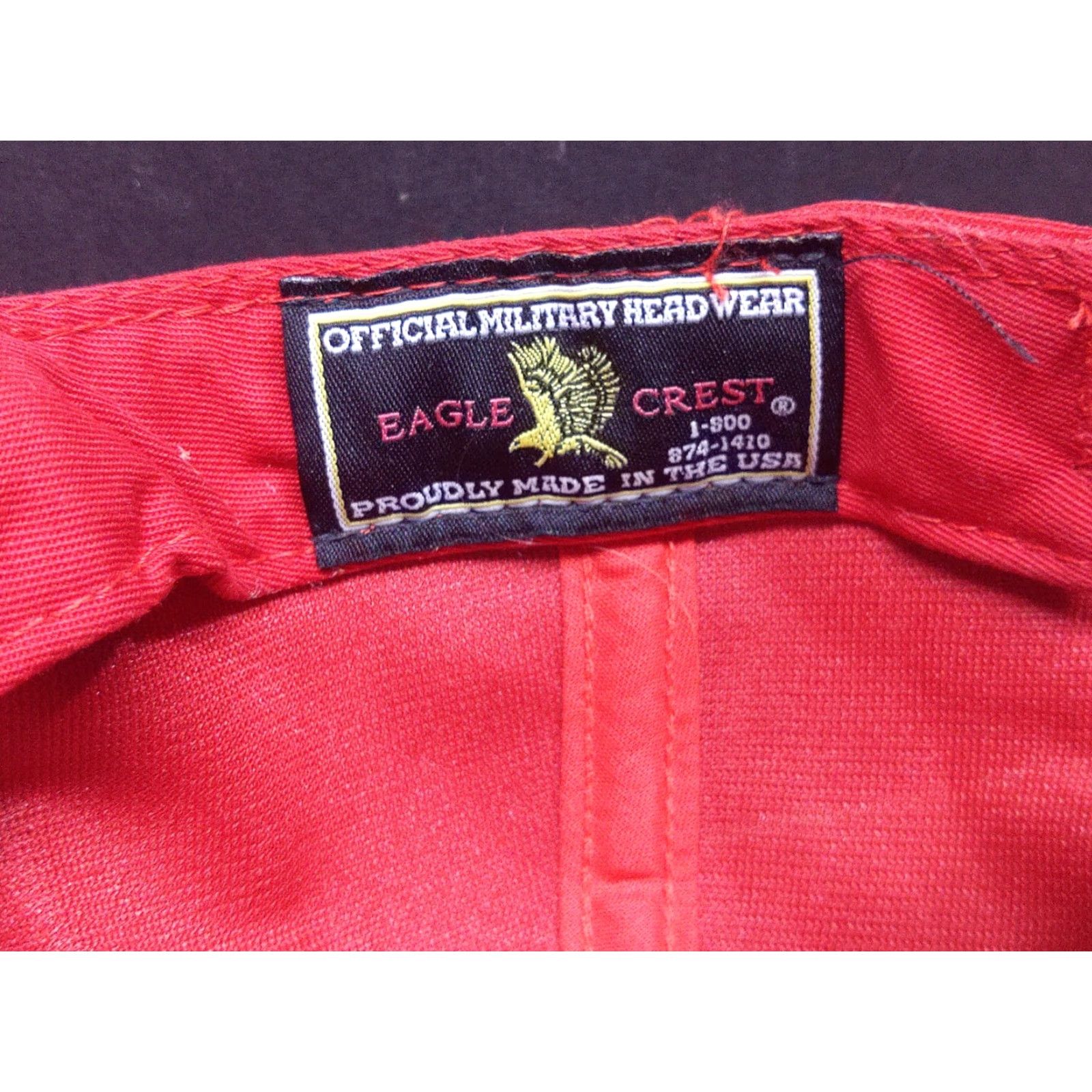 Vintage VINTAGE Eagle Crest USMC Marines Red Snap Back Hat Eagle Crest Size ONE SIZE - 8 Thumbnail