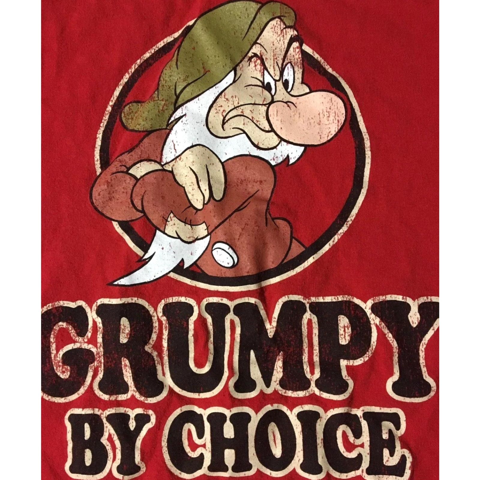 Disney VINTAGE Grumpy By Choice Snow White Shirt Men S Red Mickey Mouse Disney 90s T-Shirt Looney Tunes Size US S / EU 44-46 / 1 - 2 Thumbnail