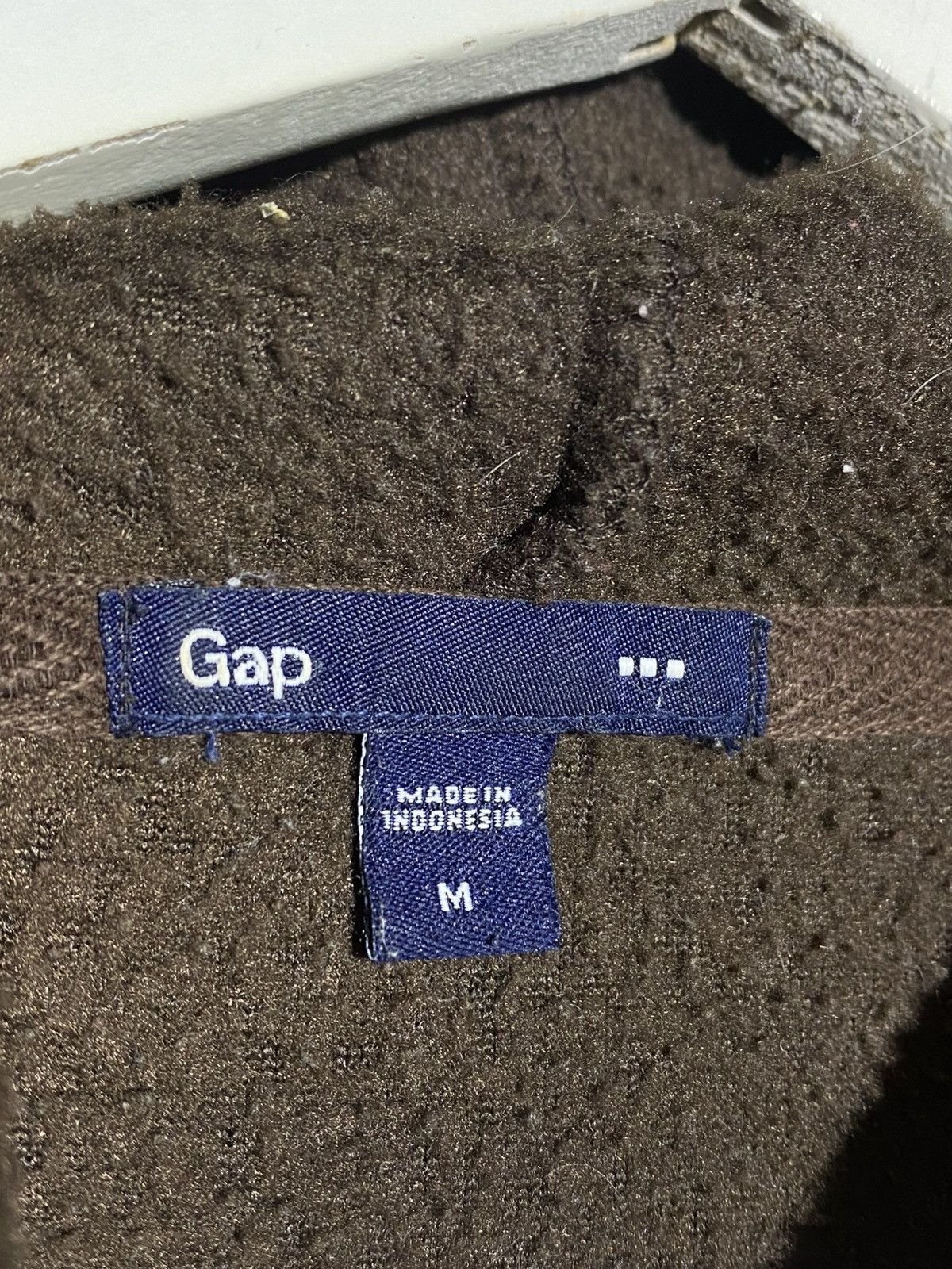 Gap 🔥 Y2K GAP BROWN FLEECE HOODIE DISTRESSED WORKWEAR VIBES Size US M / EU 48-50 / 2 - 16 Thumbnail