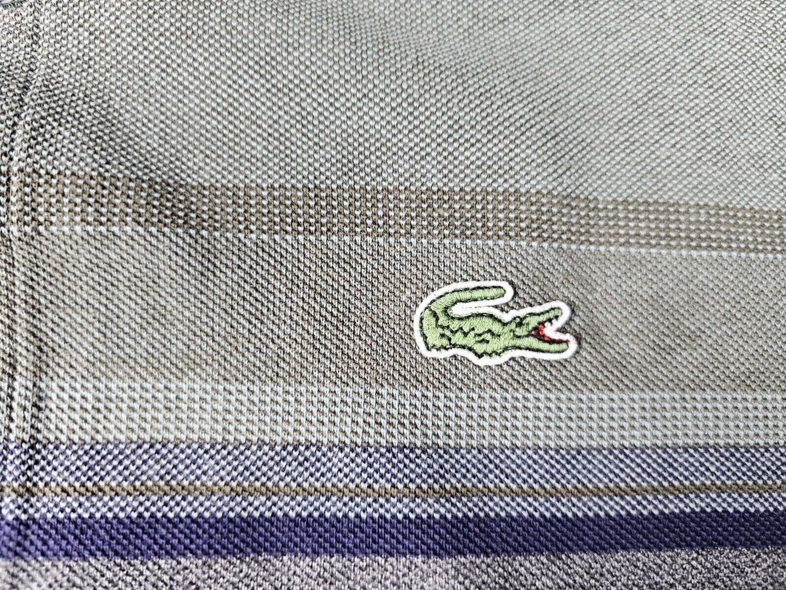 Vintage 90s Lacoste Striped Rugby Shirt Made in Italy 2XL
